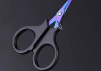 [필피싱] 레인보우 티타늄블랙 가위 미니 합사가위 낚시가위
